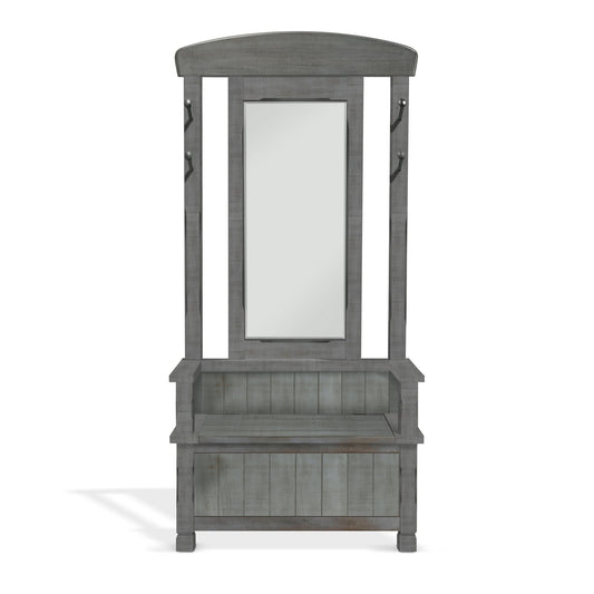 4-Hook Farmhouse Wood Hall Tree - Little Boy Blue