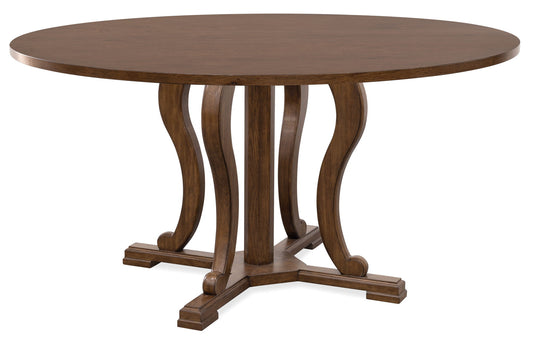 Cashiers - Round Drop-Leaf Dining Table - Chestnut