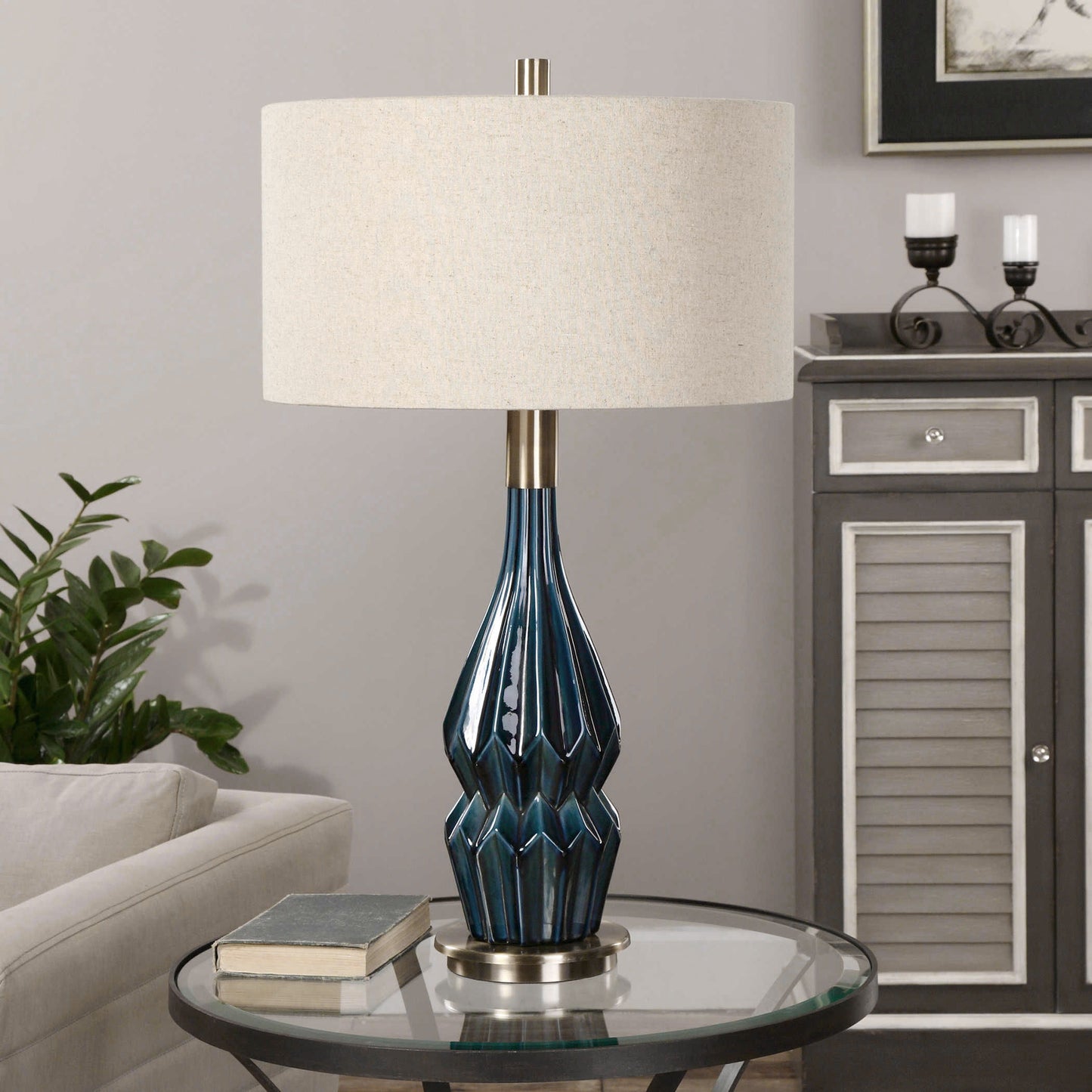 Prussian - Ceramic Lamp - Blue