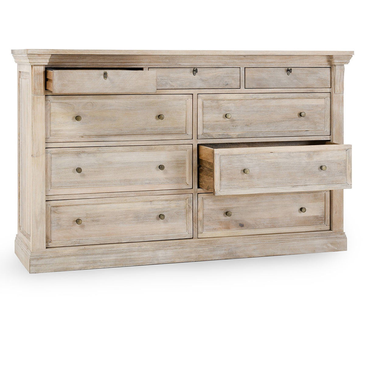 Adelaide - 9 Drawer Dresser - Natural White