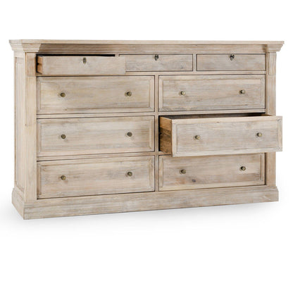 Adelaide - 9 Drawer Dresser - Natural White