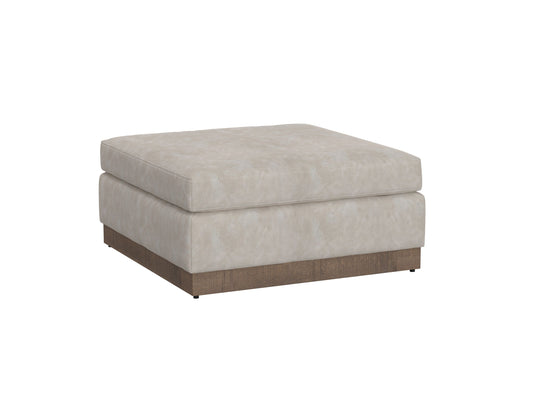 Georgia - Upholstered Square Ottoman - Oyster