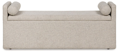 Galliden - Large Upholstered Dining Room Bench - Beige