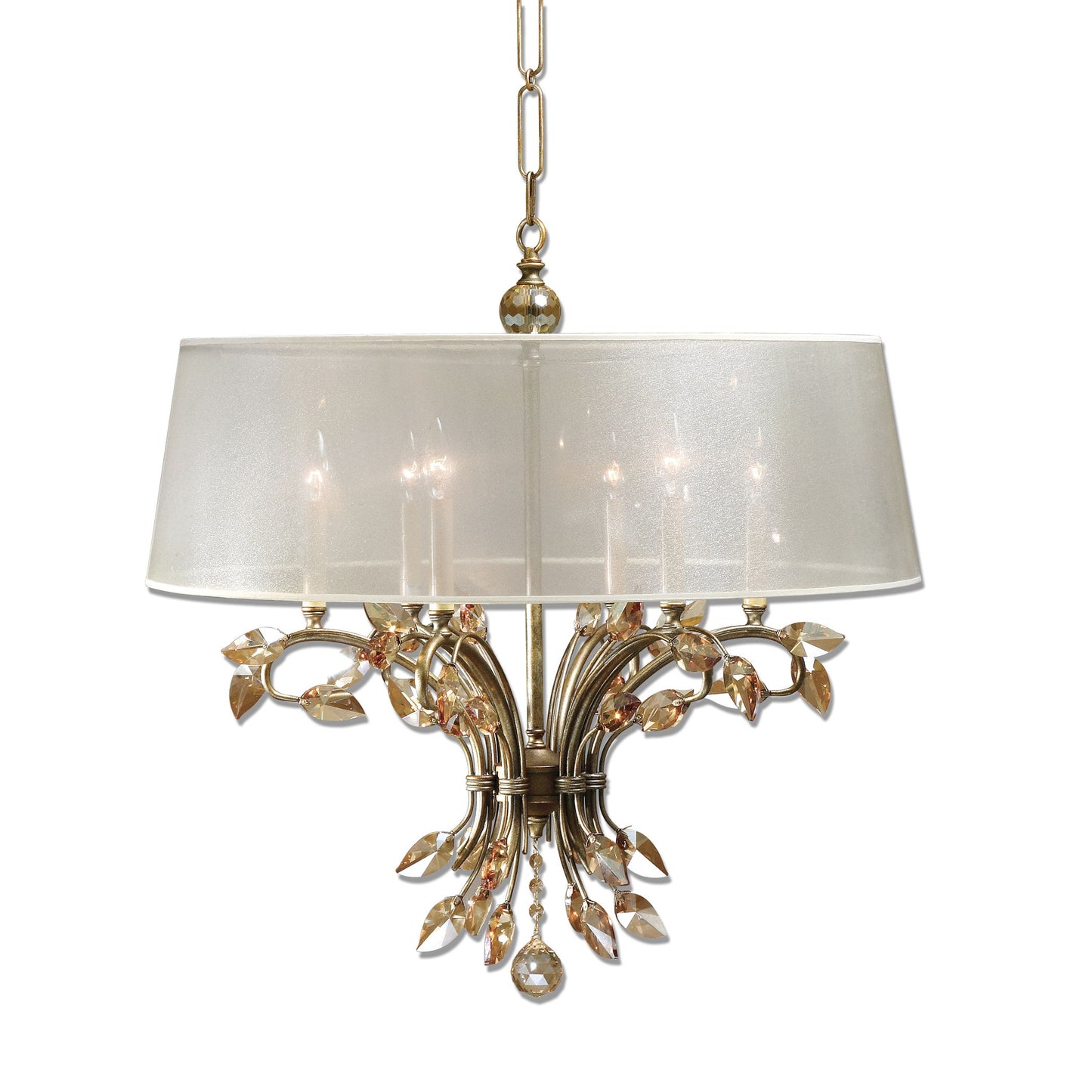 Alenya - 6 Light Shade Chandelier - Gold