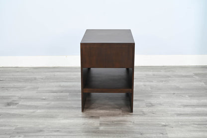 Chair Side Table With Drawer - Coffee Bean