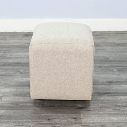 Gibson - Ottoman Cushion Stool With Casters - Wheat