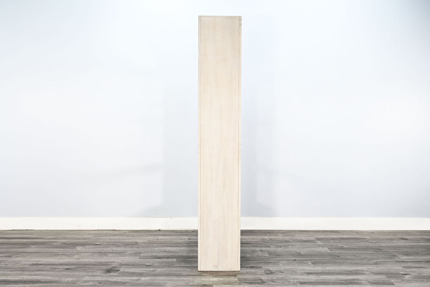 Tall Arched Wood Bookshelf With Open Shelving