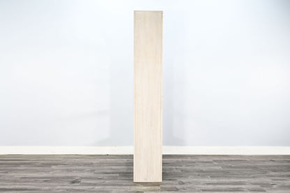 Tall Arched Wood Bookshelf With Open Shelving