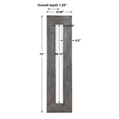 Bannon - Tall Metallic Mirror - Dark Gray