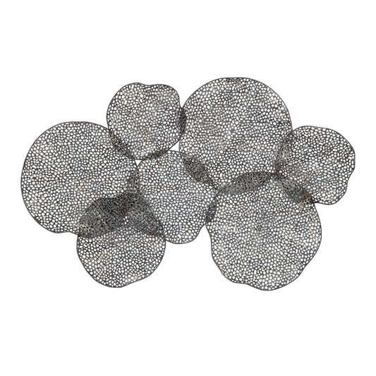 Ripley - Metal Leaf Wall Art - Pearl Silver