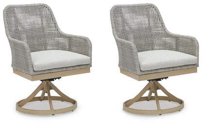 Seton Creek - Swivel Chair With Cushion (Set of 2) - Gray