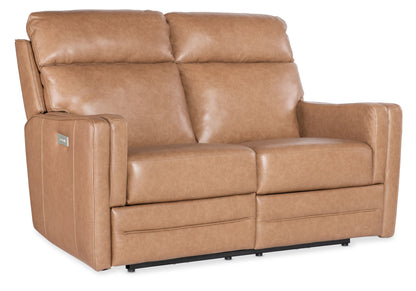 MS - Twain Zero Gravity Power Loveseat With Power Headrest And Lumbar - Light Brown