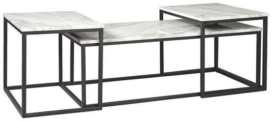 Donnesta - Gray / Black - Occasional Table Set (Set of 3)