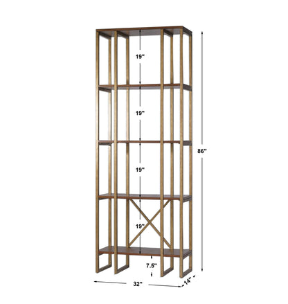 Karishma - Etagere - Antique Gold