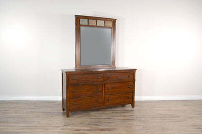 Santa Fe - Petite Dresser With Mirror - Dark Chocolate