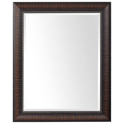 Wythe - Burnished Wood Mirror - Dark Brown