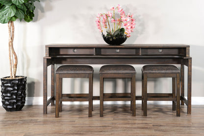 Homestead - Console Table With USB Power Pack - Tobacco Leaf