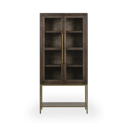Freemont - Solid Wood Tall Cabinet - Brown