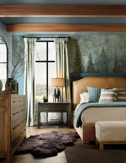Driftwood - One-Drawer Nightstand With Stone
