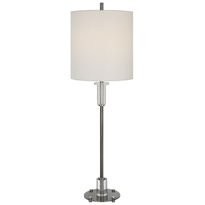 Aurelia - Steel Buffet Lamp - Pearl Silver