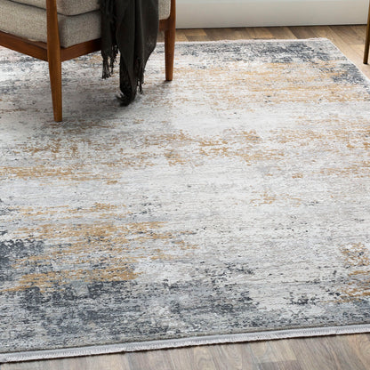 Ulen - Abstract 7.5 X 11 Rug - Pearl Silver