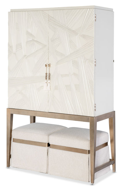 Melange - Dream Weaver Pouf - White