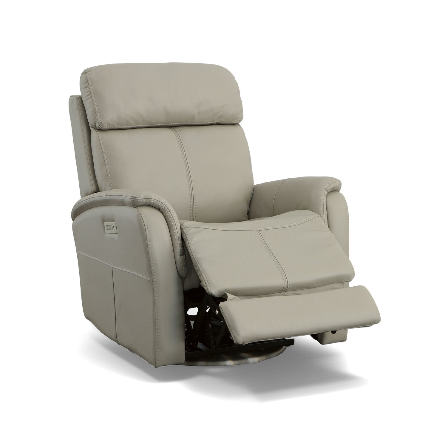 View - Swivel Power Recliner with Power Headrest & Lumbar