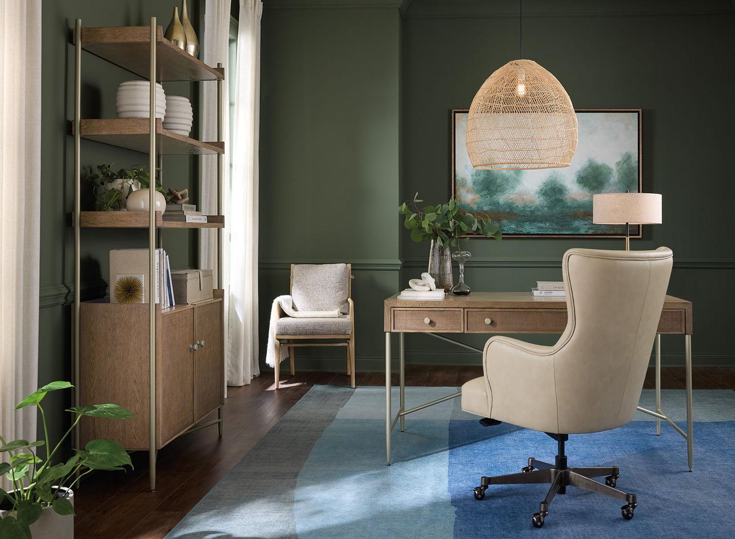 Sonnet - Sonnet Credenza - Dark Gray / Light Brown