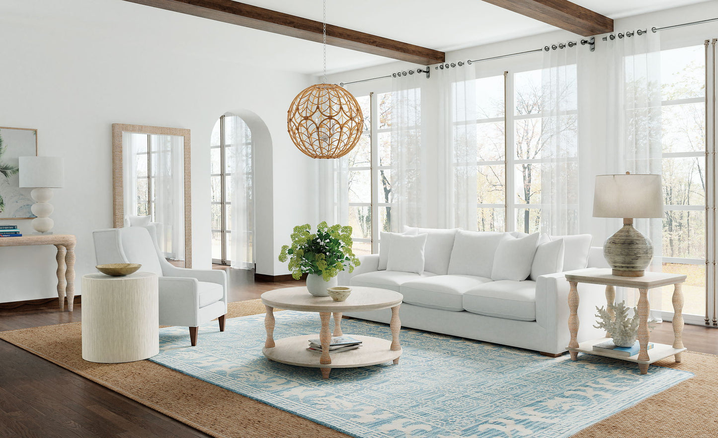 Serenity - Swale Round Side Table - White