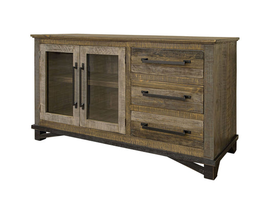 Loft Brown - 60” Buffet With 3 Drawer / 2 Doors - Two Tone Gray / Brown