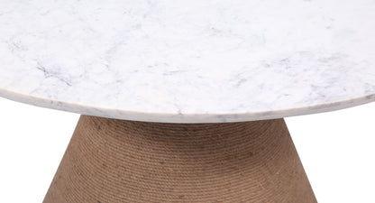 Winstone Bay - Dining Table (2 Cartons) - Natural / White Marble