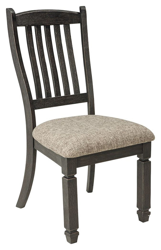 Tyler - Black / Grayish Brown - Dining Uph Side Chair (Set of 2) - Slatback