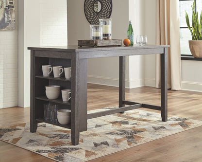 Caitbrook - Gray - Rectangular Dining Room Counter Table