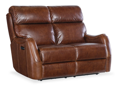 Harlan - Zero Gravity Power Loveseat With Power Headrest - Dark Brown