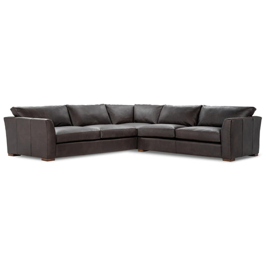 Bryson - Top Grain Leather 3 Piece Sectional - Lush-Chocolate