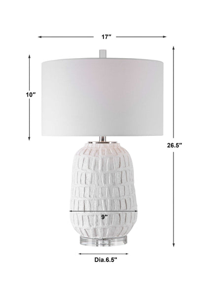 Caelina - Textured Table Lamp - White