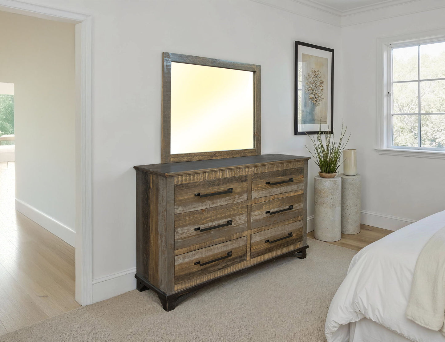 Loft - 6 Drawer Dresser - Two Tone Gray / Brown