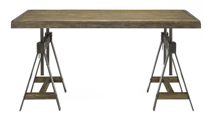 Camden - Adjustable Dining Table / Desk - Distressed Brown