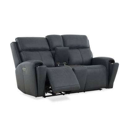 Warren - Power Reclining Loveseat With Console, Power Headrest & Lumbar
