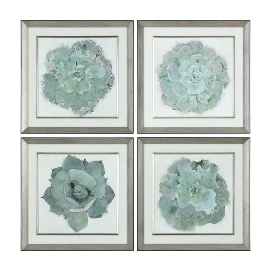 Natural Beauties - Botanical Prints (Set of 4) - Blue, Light