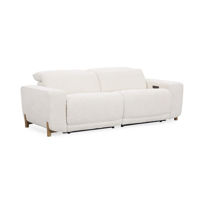 Darrow - Upholstered Power Recliner Sofa - White