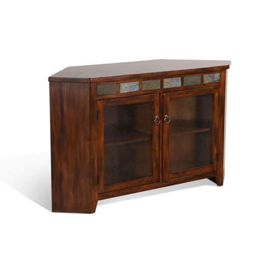 Santa Fe - Corner TV Console - Dark Brown