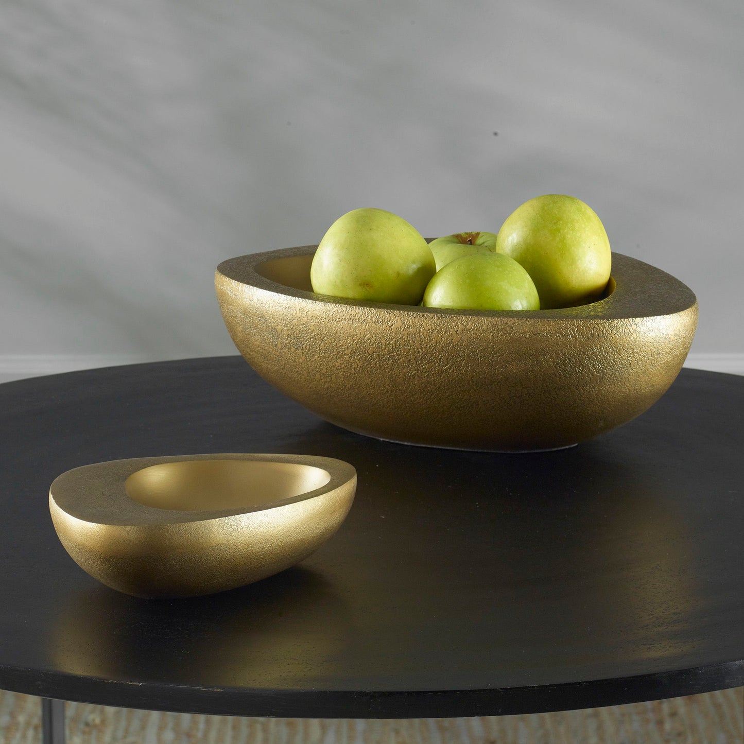 Ovate - Brass Bowls (Set of 2) - Yellow