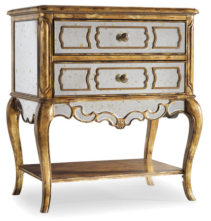 Sanctuary - Mirrored Leg Nightstand - Bling