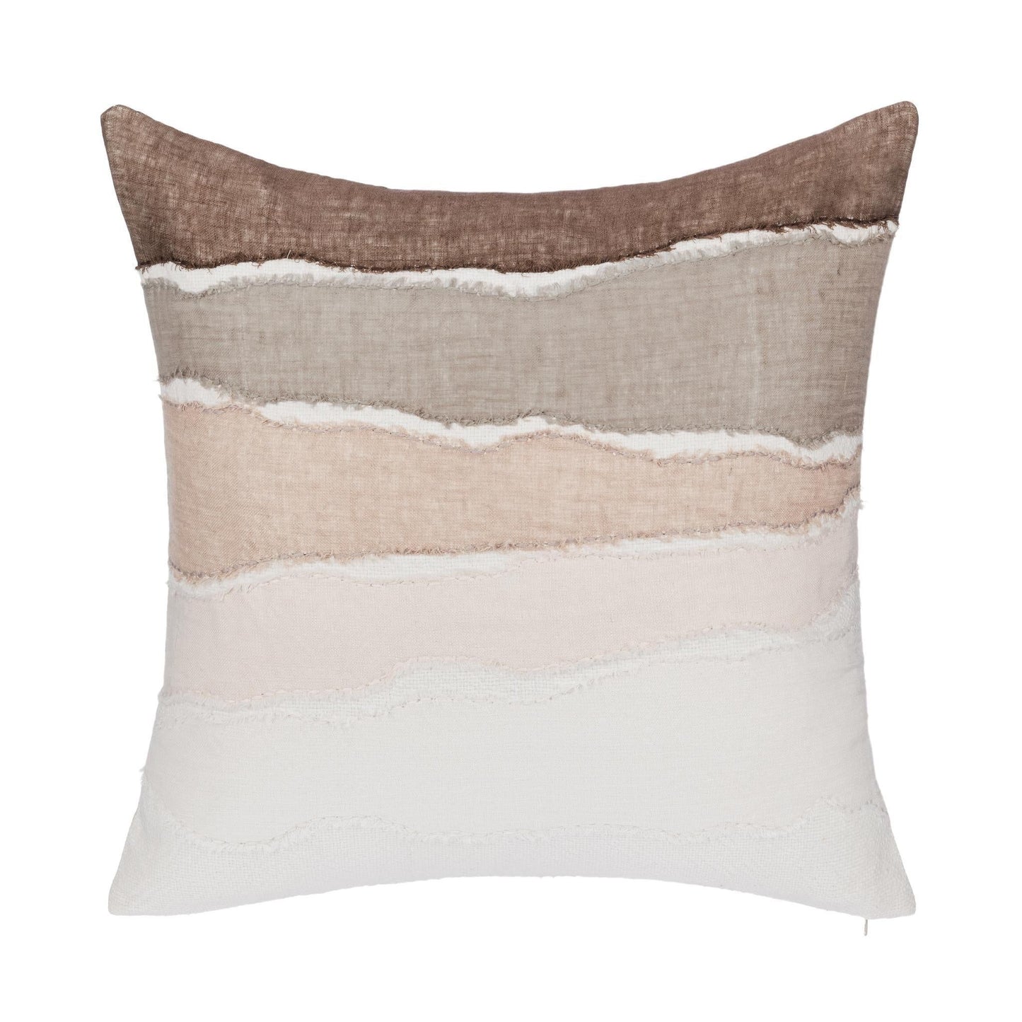 Bikram - 22" x 22" LN Pillow - Ivory / Mocha Cream