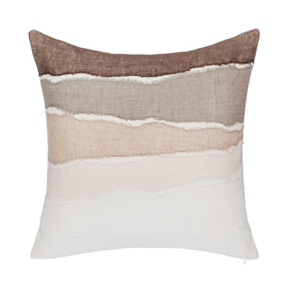 Bikram - 22" x 22" LN Pillow - Ivory / Mocha Cream