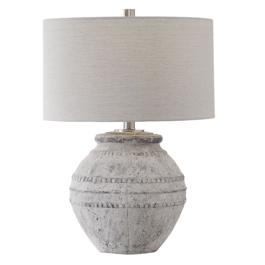 Montsant - Stone Table Lamp - Pearl Silver