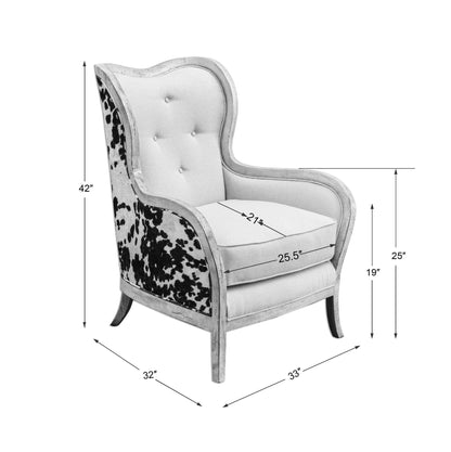 Chalina - High Back Armchair - White