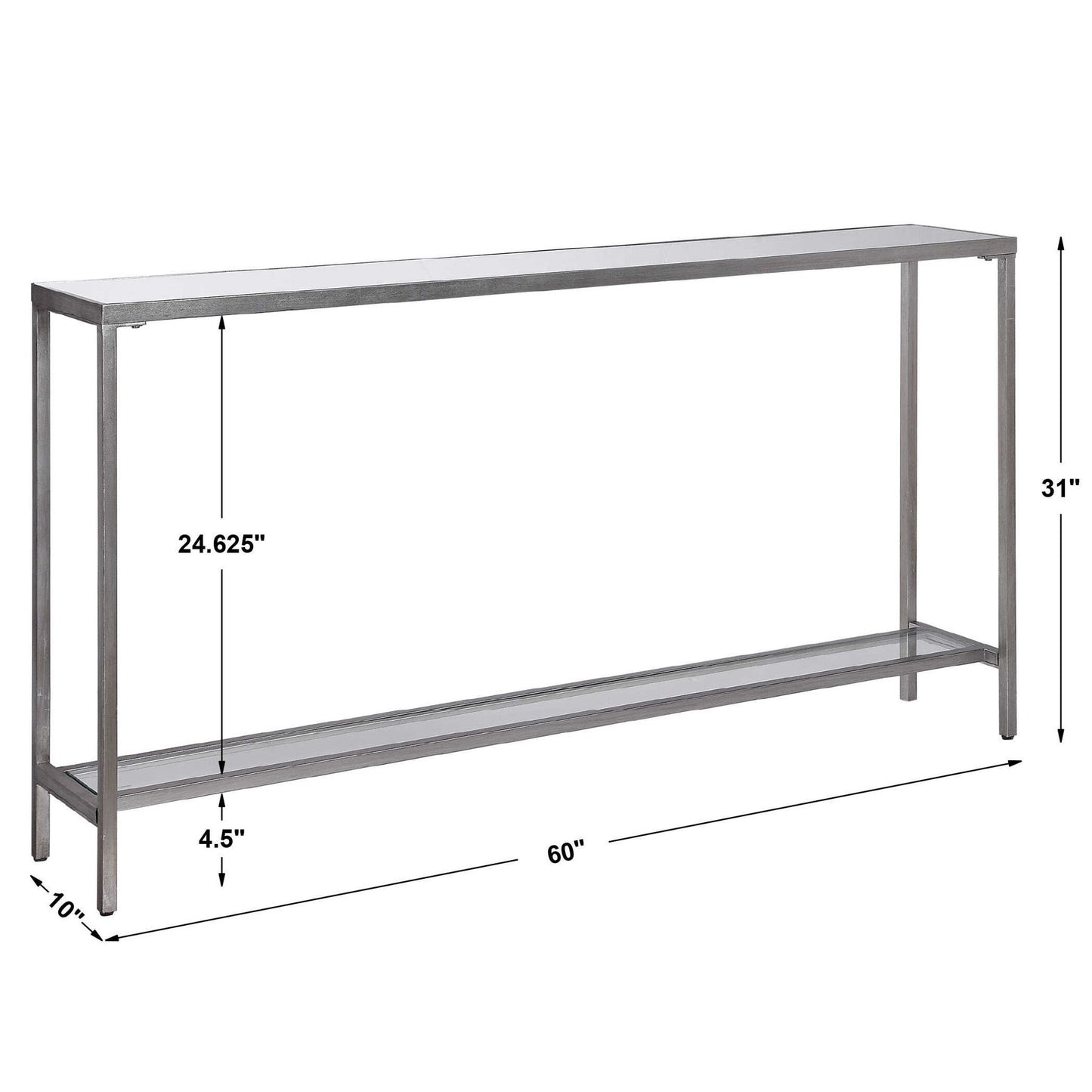Hayley - Console Table - Silver