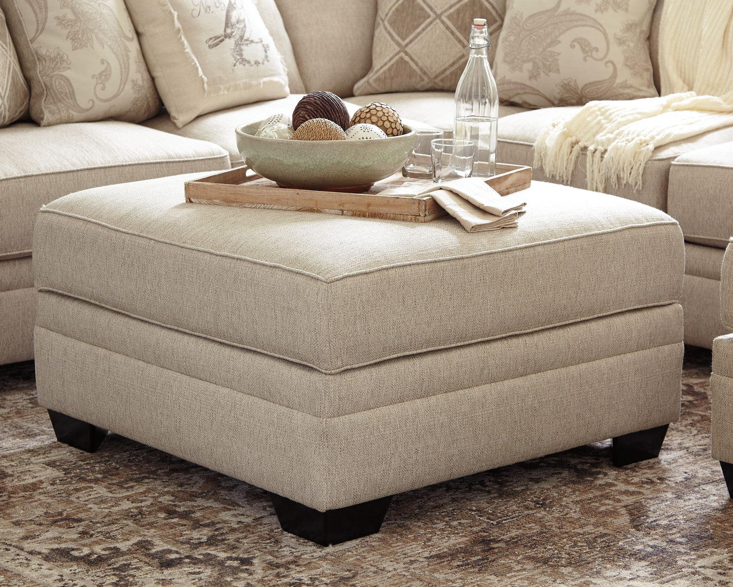 Luxora - Bisque - Ottoman With Storage